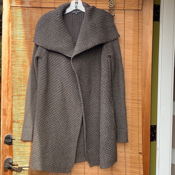 Vince knit open cardigan drape flowy open cozy comfy chic - Picture 2 of 12